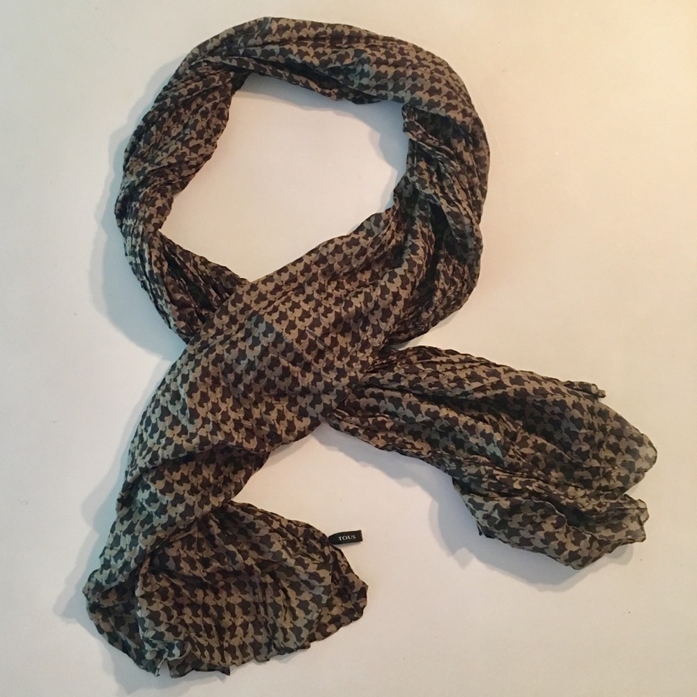 TOUS authentic soft brown and black scarf 🧣